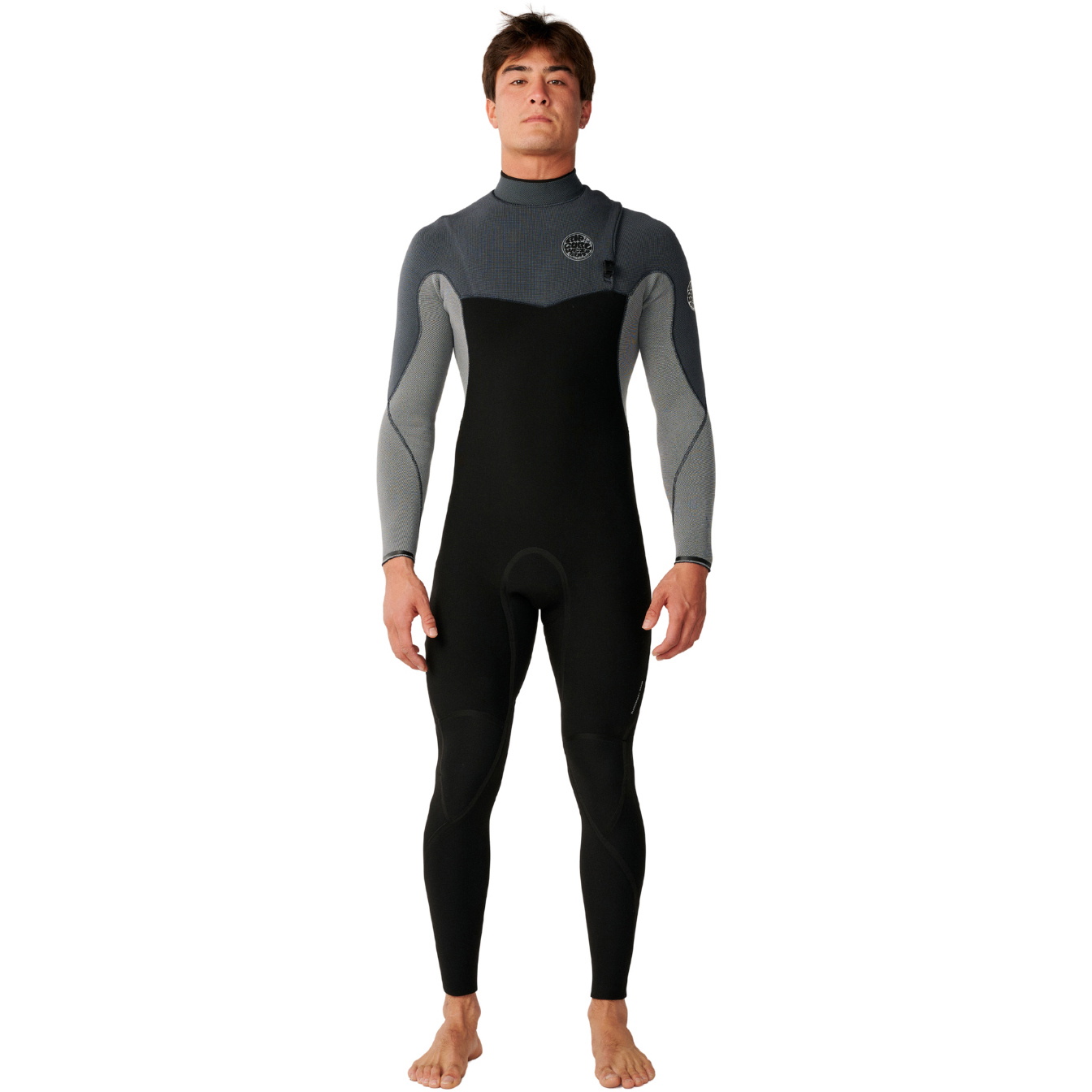 2026 Rip Curl Mens Flashbomb Pro 4/3mm Zip Free Wetsuit 17FMFS - Charcoal Grey